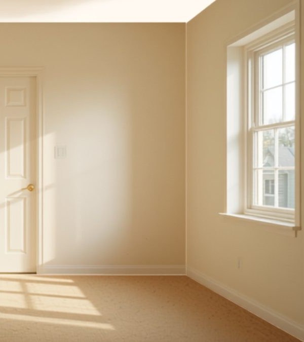 An empty room after a move out cleaning