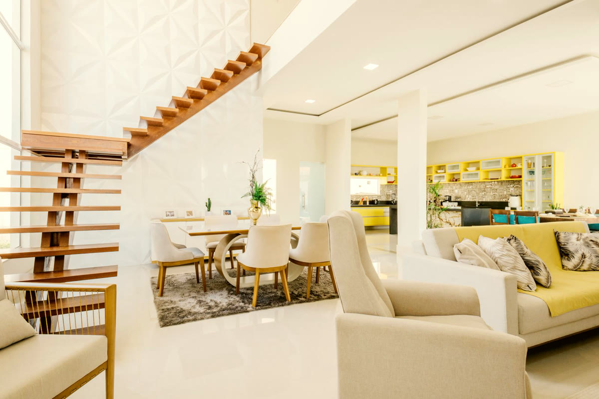 A bright modern living room in a clean family home